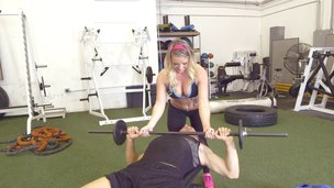 Getting bonked in the gym brings a special pleasure to Cali Carter