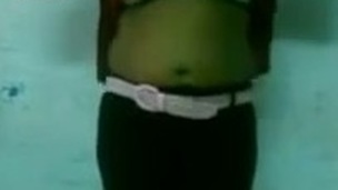 Torrid obese amateur Indian mature whore exposed her large belly and tits